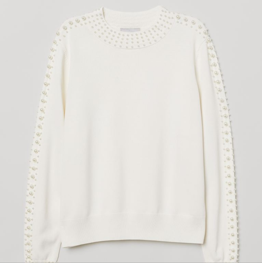 Bead-embroidered Sweater